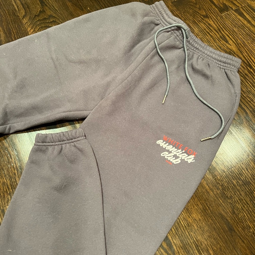 White Fox Navy Joggers